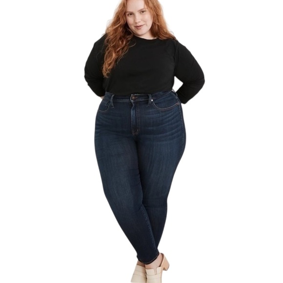 Madewell 9” High Rise Skinny Dark Wash Jeans Blue - Picture 15 of 15